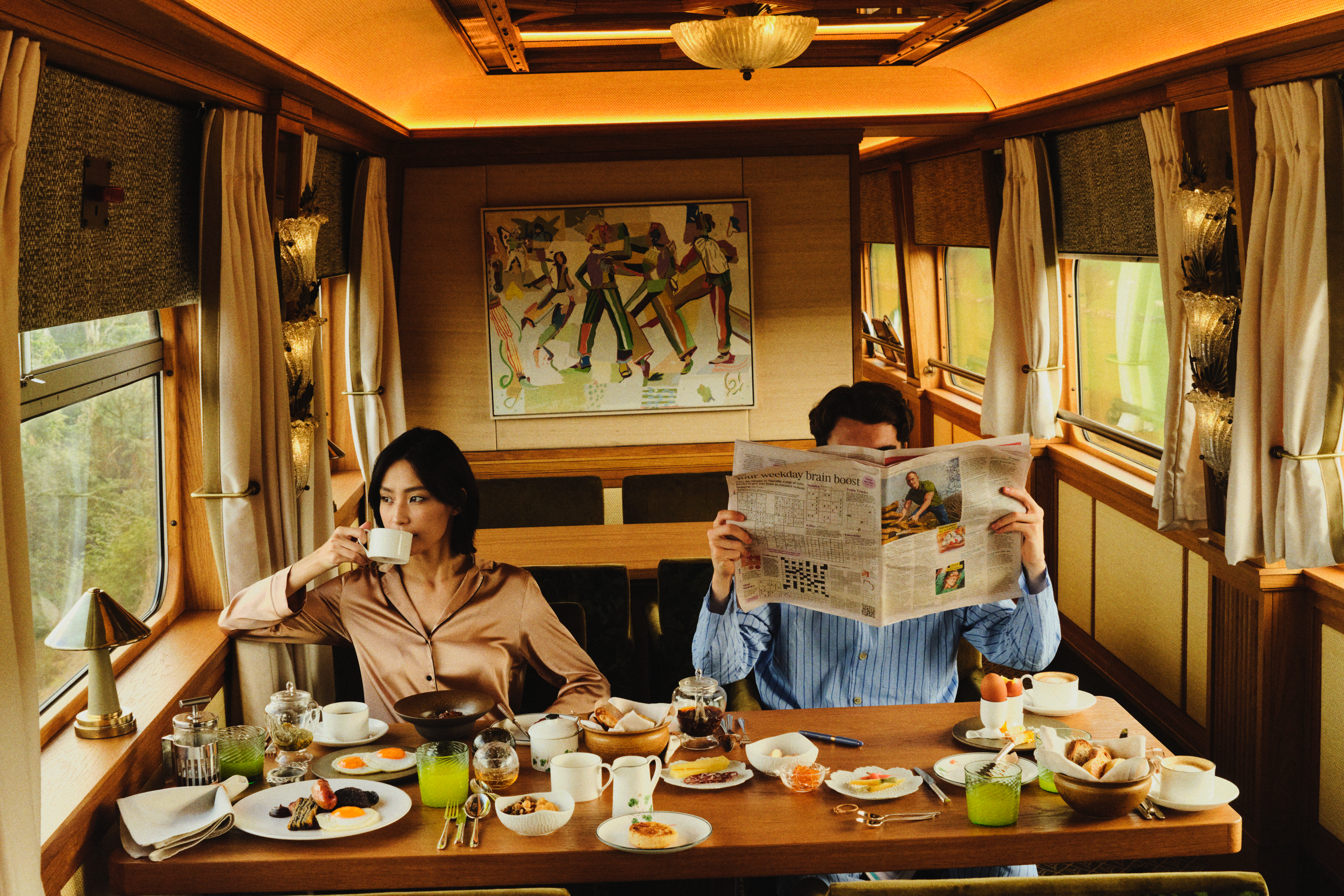 Dining aboard Britannic Explorer